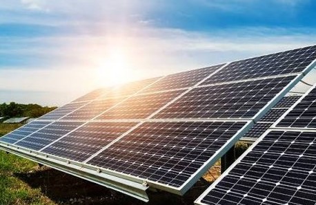panneau solaire dans un jardin